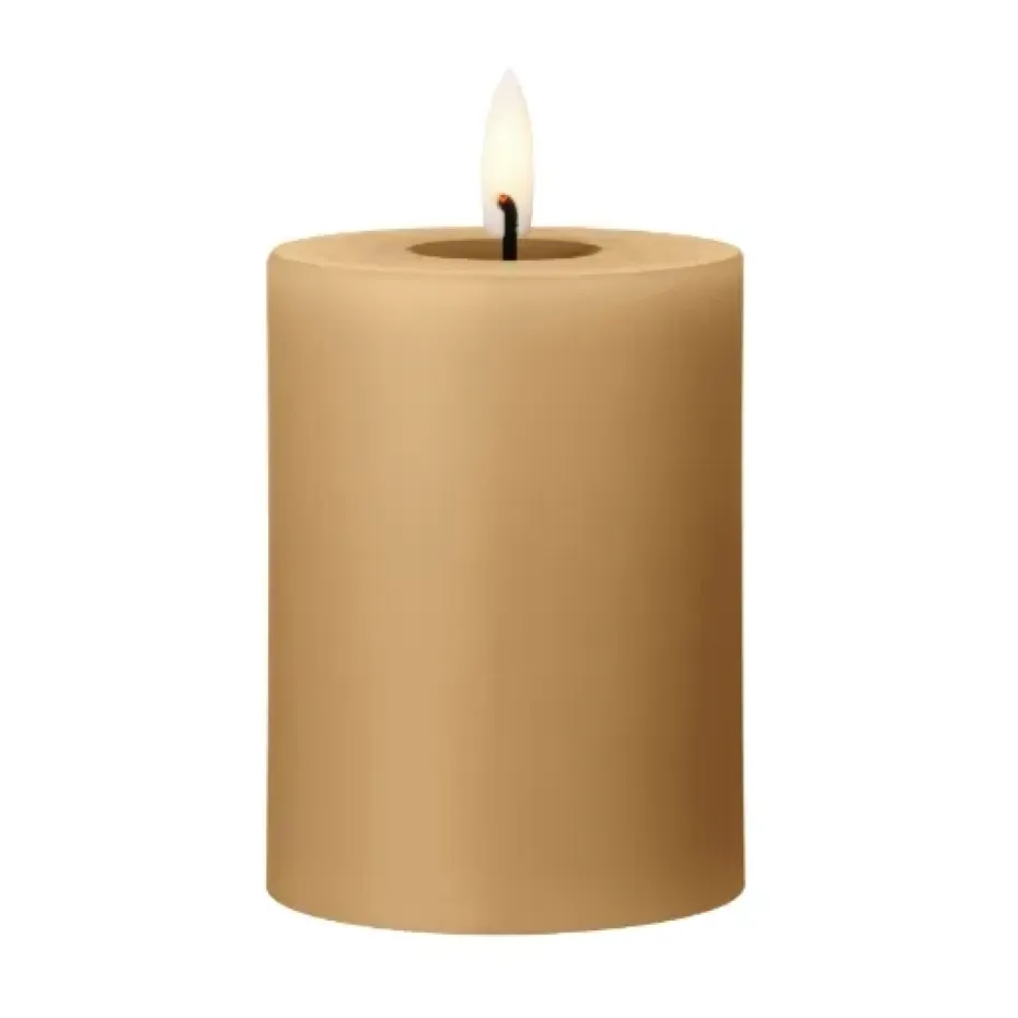 ester & erik blockljus LED, 27 Almond butter, 10 cm