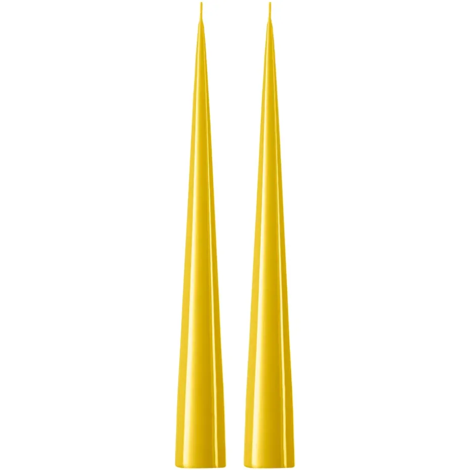 ester & erik konljus 37 cm 2-pack lackad, Lemon drop 15-0