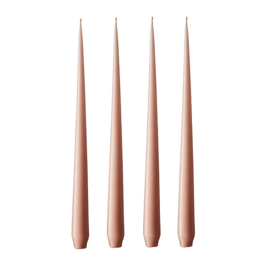 ester & erik ljus 4-pack matt, rosy caramel, 42 cm