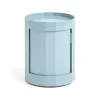 Facet Cabinet low sidobord med fötter-hjul 49 cm, Misty blue