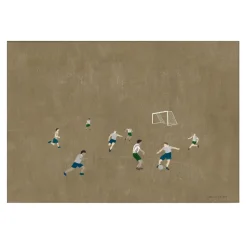 Fotboll poster 50x70 cm, Brun