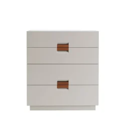 Frame medium byrå, dark sand, läder cognac