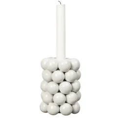 Globe ljusstake 13,5 cm, Vit