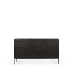 Grooves sideboard, Black 3 dörrar