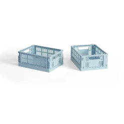 HAY Colour Crate Mini 13x17 cm 2-pack, Soft blue