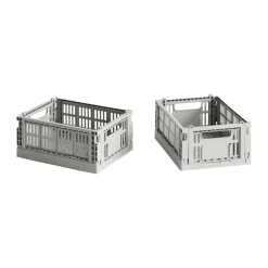 HAY Colour Crate Mini 13x17 cm 2-pack, Light grey