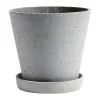 HAY Flowerpot with saucer kruka L Ø17.5 cm, Grå