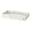 Hilke Collection bricka med kant 30x15 cm, Vit marmor