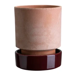Hoff kruka, Ø14 cm, Raw Rosa-Deep Burgundy