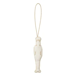 Humdakin Tin Soldier julhänge bomull, Off white/gold