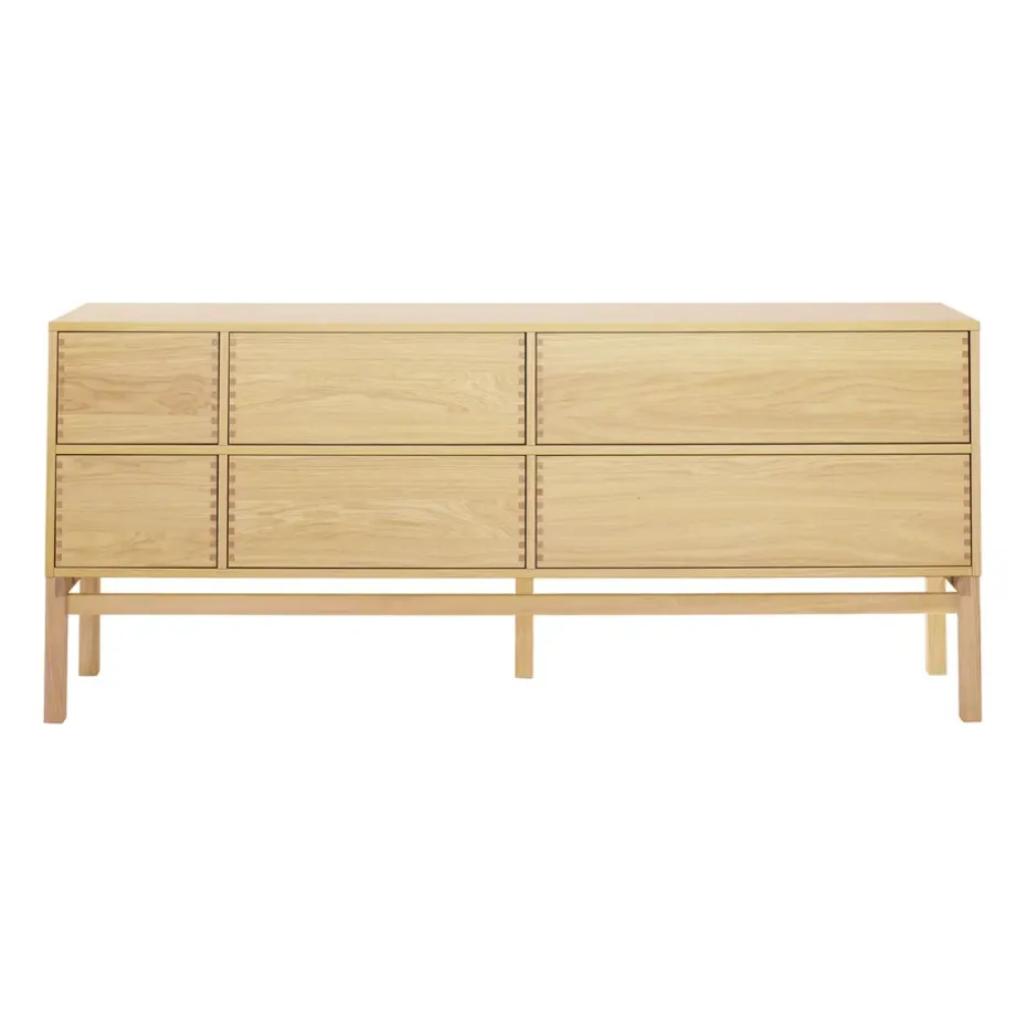 Hylte sideboard 6 lådor 172x73 cm, Ek