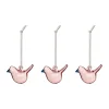 Iittala glasfågel, Rosa, mini, 3-pack