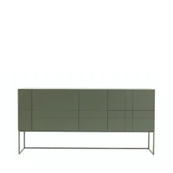 Kilt Light 180 sideboard, green khaki, 3 dörrar, 2 lådor