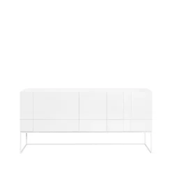 Kilt Light 180 sideboard, white, 3 dörrar, 2 lådor