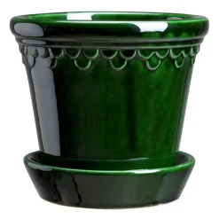Köpenhamn kruka glaserad Ø14 cm, Grön