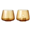 Kusintha värmeljusstake 7,5 cm 2-pack, Amber