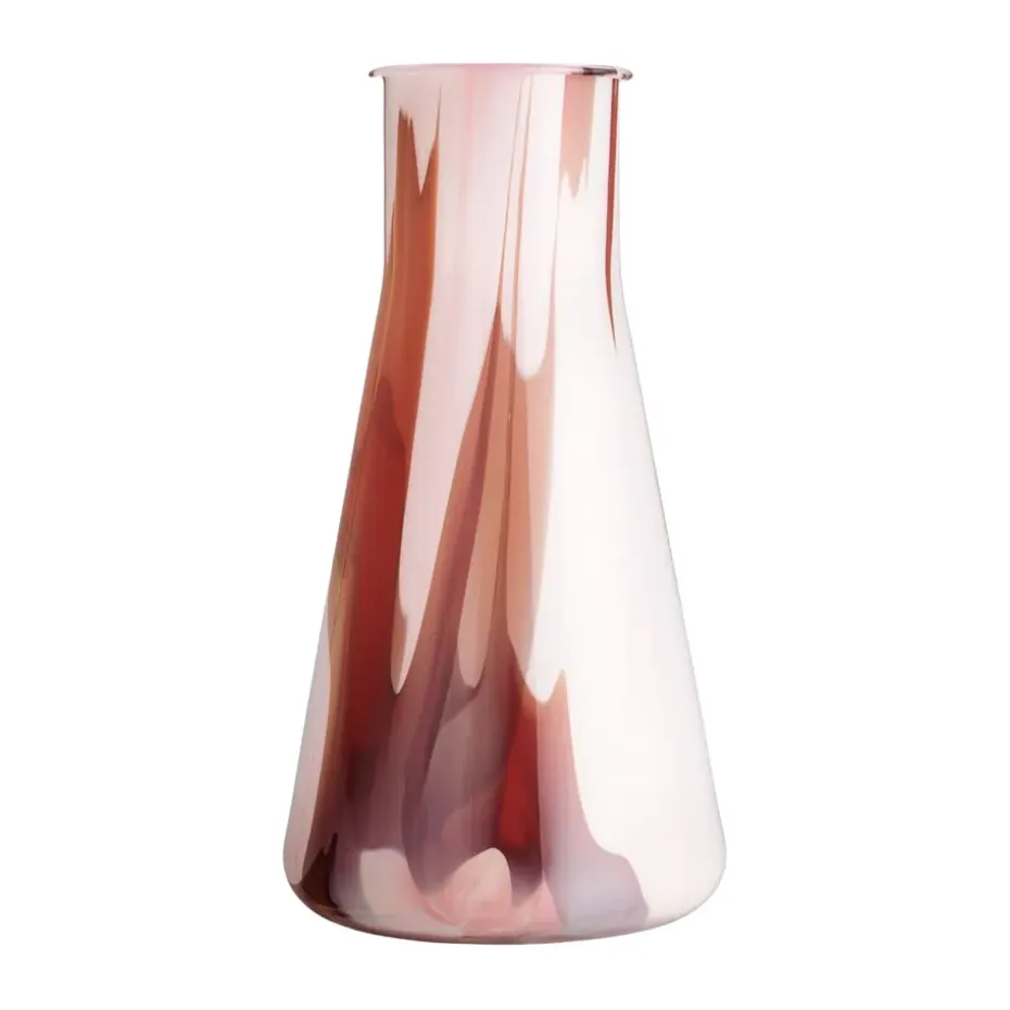 Lab erlenmeyer vas 30,5 cm, Röd-vit-rosa