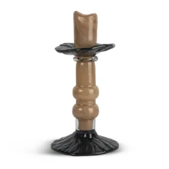 Lara ljusstake S 22 cm, Beige-svart