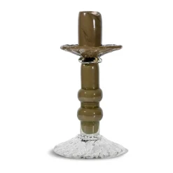 Lara ljusstake S 22 cm, Grön-klar