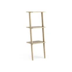 Libri hylla 3 hyllplan, Ek lackad