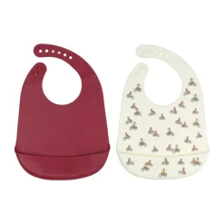 Lotta på Bråkmakargatan haklapp 2-pack, Röd-vit