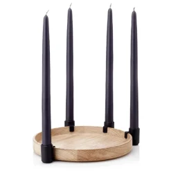 Luna ljusstake, ek-svart