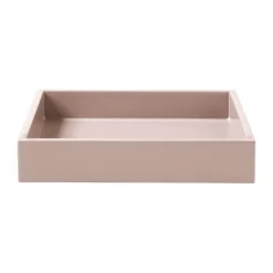 Lux lackad dekorationsbricka 19x19x3,5 cm, Powder rose