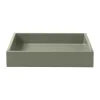 Lux lackad dekorationsbricka 19x19x3,5 cm, Sage