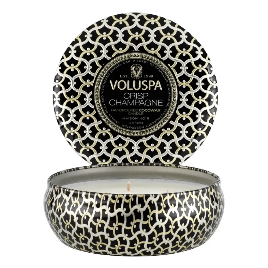 Maison Noir 3-wick Tin doftljus 40 timmar, Crisp Champagne