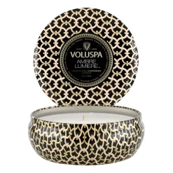 Maison Noir 3-wick Tin doftljus 40 timmar, Ambre Lumiere