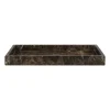 Marble dekorationsbricka 16x31 cm, Brun