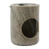 Marble oljebrännare, Beige, silver finish