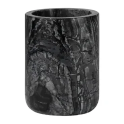 Marble tandborsthållare 10 cm, Svart-grå