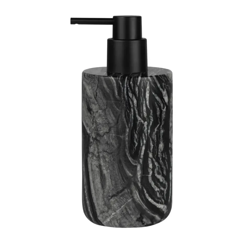 Marble tvålpump 17,5 cm, Svart-grå