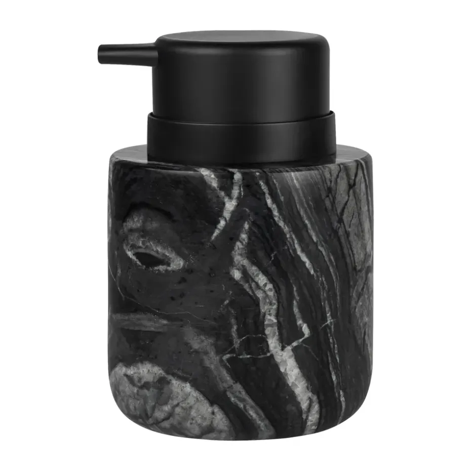 Marble tvålpump 12,5 cm, Svart-grå