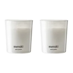 Meraki doftljus 15 timmar 2-pack, White garden