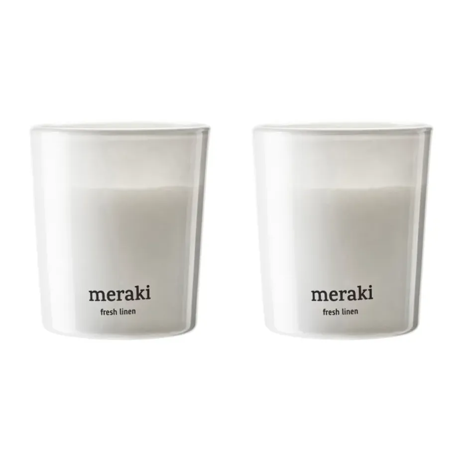 Meraki doftljus 15 timmar 2-pack, Fresh Linen