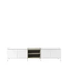 Molto Low sideboard, vit/ek, 3 sektioner
