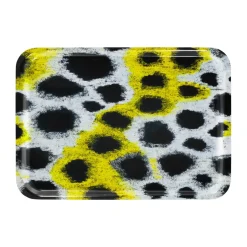 Monster bricka Medium 37x53 cm, White-yellow-black