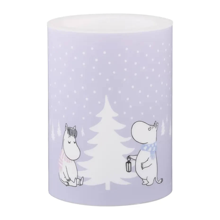Mumin blockljus LED 10 cm, Snowfall