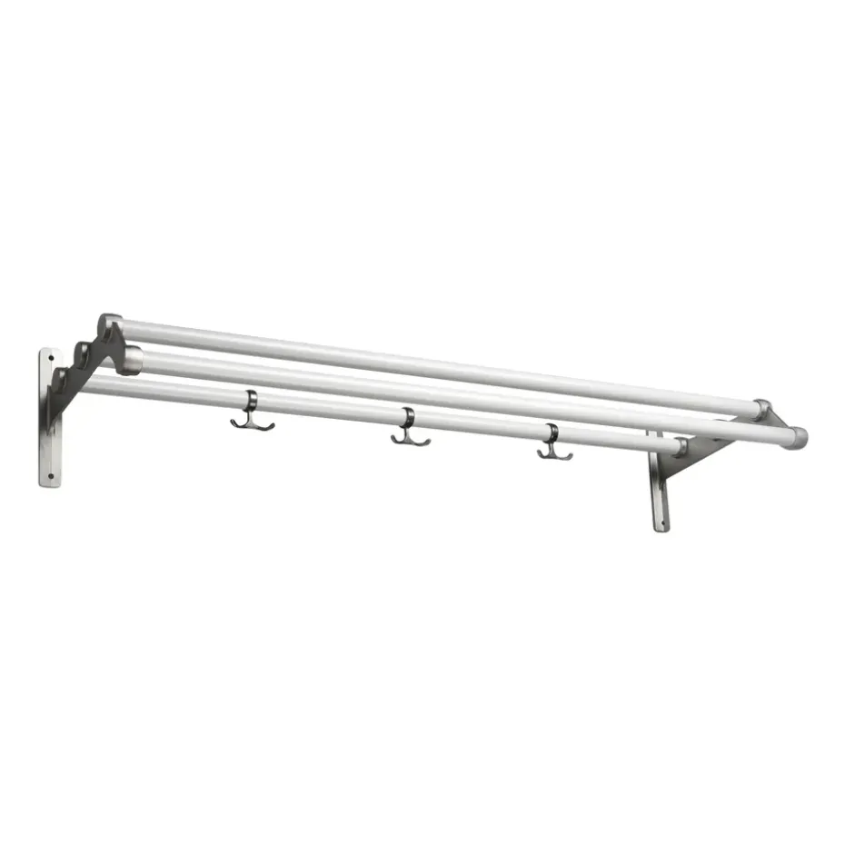 Nostalgi 291 hatthylla 100 cm, Vit-aluminium