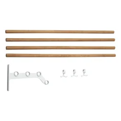 Nostalgi 291 påbyggnad hatthylla 100 cm, Bambu-vit