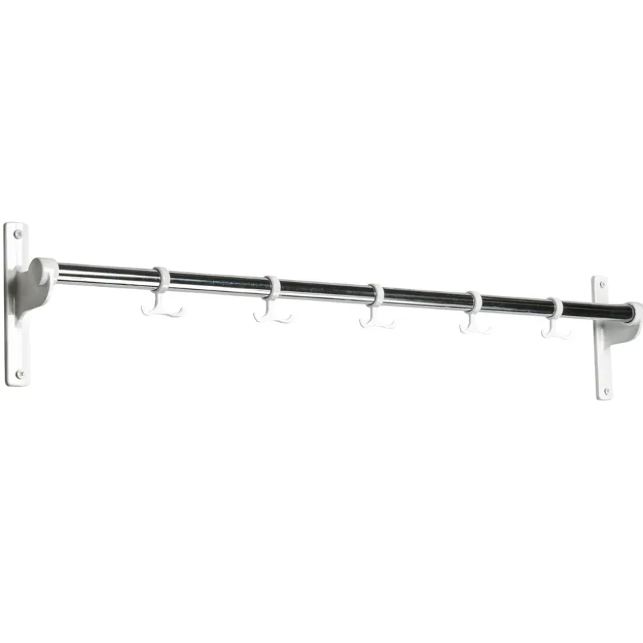 Nostalgi kroklist 100 cm, krom/vit