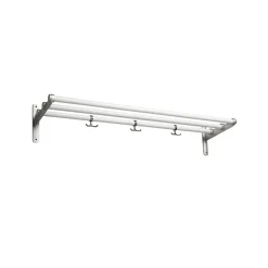 Nostalgi Sko- eller hatthylla, vit, aluminiumstativ