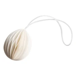 Ovoid påskhänge papper small 4 cm, White