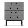 Peep B3 byrå, slate grey, svartlack