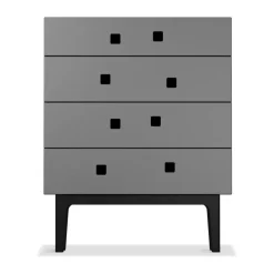 Peep B3 byrå, slate grey, svartlack