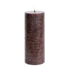 Pillar LED-ljus Ø7,8x20 cm, Brun