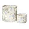 Plumbago Satin quiltad korg 2 delar, 20xØ20 cm + 30xØ30 cm