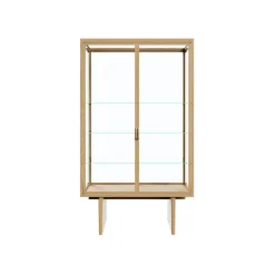 Private vitrinskåp, glas, ljusbetsad ek